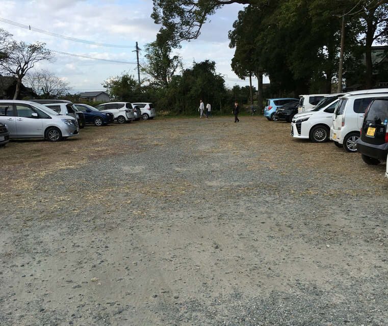溝口竈門神社の訪問当時の駐車スペース